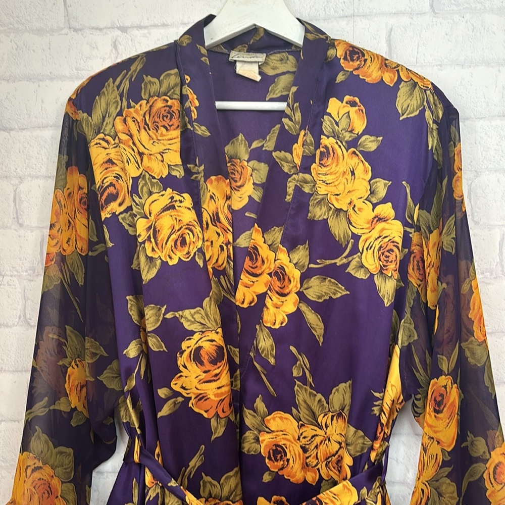 Floral Purple and Yellow Robe